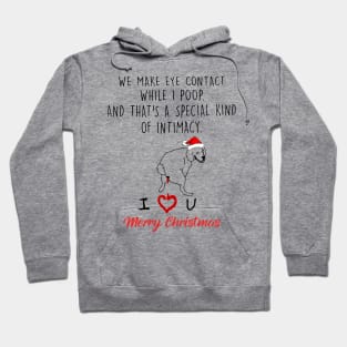 Poodle We Make Eye Contact While I Poop Merry Christmas Hoodie